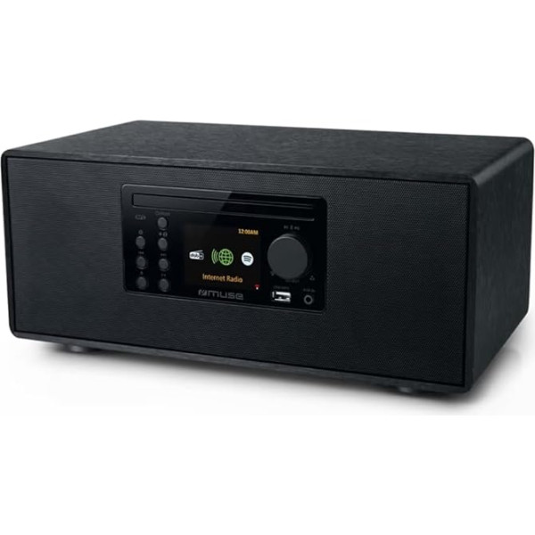 M-697 IDT Smart Micro System, 60 W Compact System with DAB+, Internet Radio, CD, Spotify and Bluetooth in Elegant Wood Design