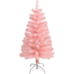 CCINEE Artificial Christmas Tree, 3ft Pink Table Top Christmas Tree with Metal Stand, 130 Branch Tips, Mini Tree for Christmas, Party Supplies, Home and Indoor Decoration