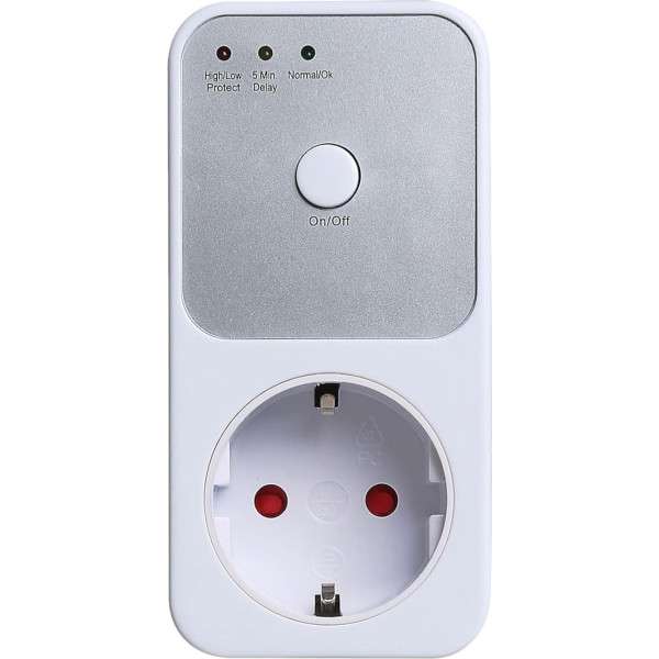 Automatic Voltage Protection Socket Strip Surge Protection Socket Adapter Socket Switcher AC 220 V Power Surge Safe Protector EU Plug Socket Fridge Protect (1 Piece)