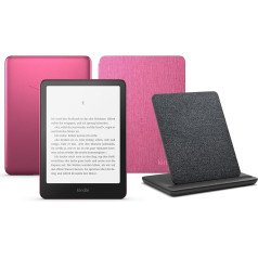 Kindle Paperwhite Signature Edition (2024 Release) mit 32 GB ohne Werbung, eine Amazon-Stoffhülle und eine kabellose Ladestation Made for Amazon