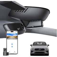 Mangoal Front 4K & Rear 1080P Dash Cam Custom for Volvo S60 V60 2023 2024 B5 B6 T5 T8 (Model B), Integrated OEM Look, UHD 2160P Video, WiFi & App, Easy to Install, 128GB Card