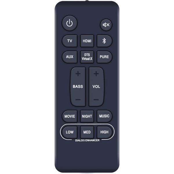 Leankle Remote Control RC-1236 for Denon Home Theater Soundbar DHT-S216, DHT-S316
