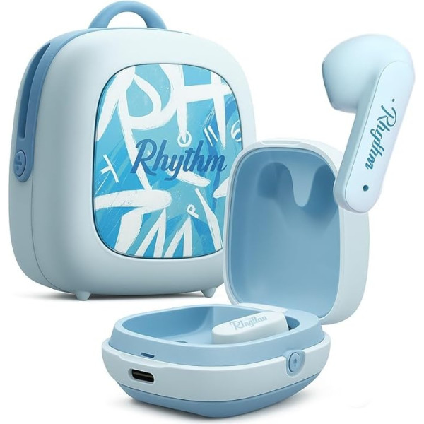 RigWig GS-T1 TWS Wireless Earbuds Bluetooth 5.4 with Cute Backpack Case, HiFi Sound, Noise Reduction, 40 Hours Standby, Semi In-Ear Fit, Hands-Free Calling, Great Gift for Everyone