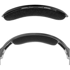 Geekria Velour Headband Pad Compatible with Astro A40 TR Headphones Replacement Part (Black)