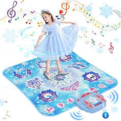 Dance Mat Children's Toy Gifts for Girls 3 4 5 6 7 8 9 Years, 2025 8 Buttons Dance Mat with Bluetooth, Flowing Light Control System with Stand, Princess Gift for 3-12 Years Girls