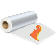 DTF Transfer Film Roll, 33 cm x 100 m Clear Pretreatment DTF Transfer Paper Waterproof Inkjet PET Heat Transfer Paper for Direct on T Shirts Clothing Textile (Matte)