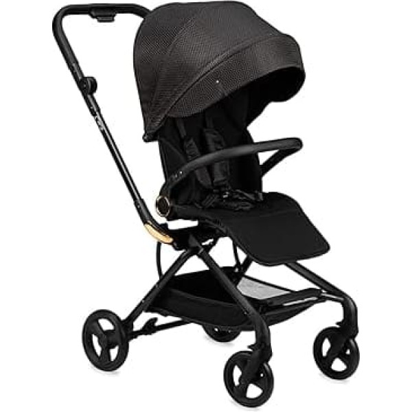 MoMi Kinderwagen ADELLE ab 6. Monat (bis 22 kg), klappbarer Buggy mit 360°-Sitz und 5-Punkt-Sicherheitsgurt, Einkaufskorb, mit Tragegriff zum Tragen nach dem Zusammenklappen