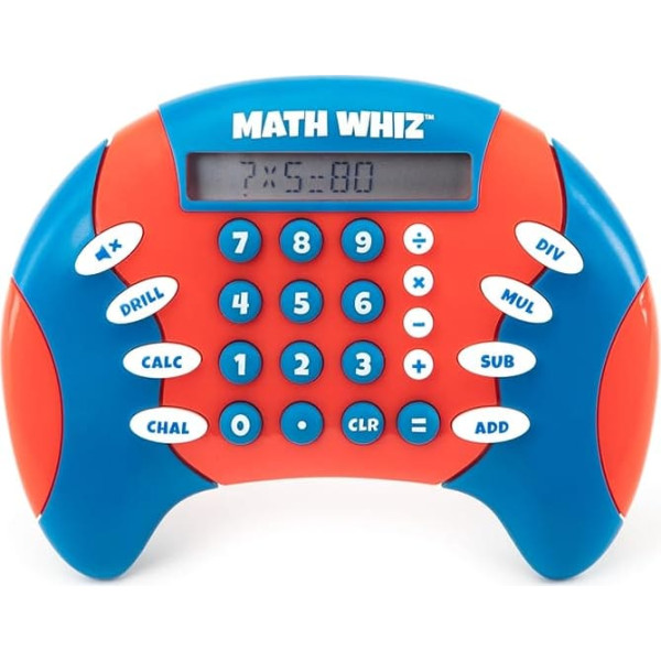Learning Resources Math Whiz Maths Trainer Electronic Math Game Ages 6+ Electronic Handheld Game Addition Subtraction Multiplication and Division Practice Kids Calculator