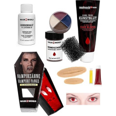 Halloween Make-up Set Complete – Special Effect Pack of 6 – Everything for the Horror Party