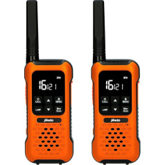 Alecto FR300 Children's Wallkie Talkie - Radios - 10 km Range - IPX4-16 Channels - VOX Function - 2.5 mm - Orange
