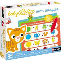 Nathan - Baby Electro Mon Imagier - Discover Shapes and Colors - Electronic Educational Game - 1 Sound and Light Pen Included - For Ages 2+