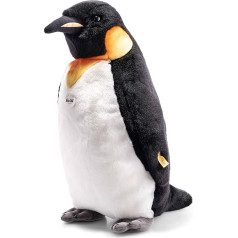 Steiff Cuddly Toy Palle King Penguin, Cute Stuffed Toy with Plastic Eyes, Children, Boys & Girls, Plush Toy 52 cm, Black, 075902