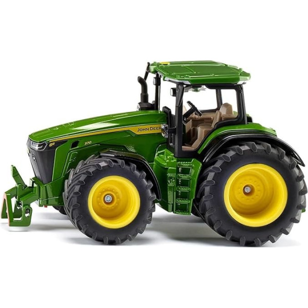 siku 3290, John Deere 8R 370, 1:32, Metal/Plastic, Green, Including Front Weight, Opening Bonnet