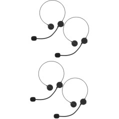 WLLXTK 4 PCs Cosplay Requentes gefälschtes Mikrofon -Headset für Kostümpartys Halloween Dress Up Rock Star Accessoires