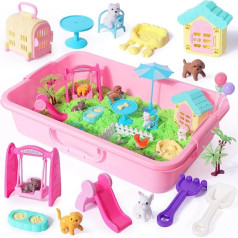 Billeeit Pet Sand Sensory Trash Can for Children Aged 3 and Up Indoor Creativity