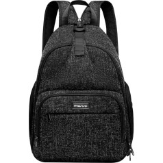 MOSISO Camera Bag Sling Backpack, DSLR/SLR/Mirrorless Photography Waterproof Camera Crossbody Shoulder Bag with Tripod Holder & Rain Cover & Shoulder Straps Compatible with Canon/Nikon/Sony, Black