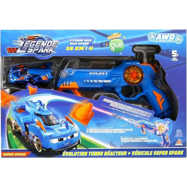 La Spark Evolution Turbo Reactor + Spark Vehicle + 3 Accessories - Starter, Super Speed 36 km/h - Collectable Toy - Batteries Included, FR222021, Multicoloured