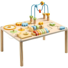 Baby Aktivitätstisch - Sinnesentwicklungstisch - Holz Lernspielzeug Mit Formensortierer und Kugelbahn Für Mädchen Kindergarten