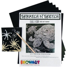 Inovart Skratch n' Sketch Silver Foil Scratch Paper