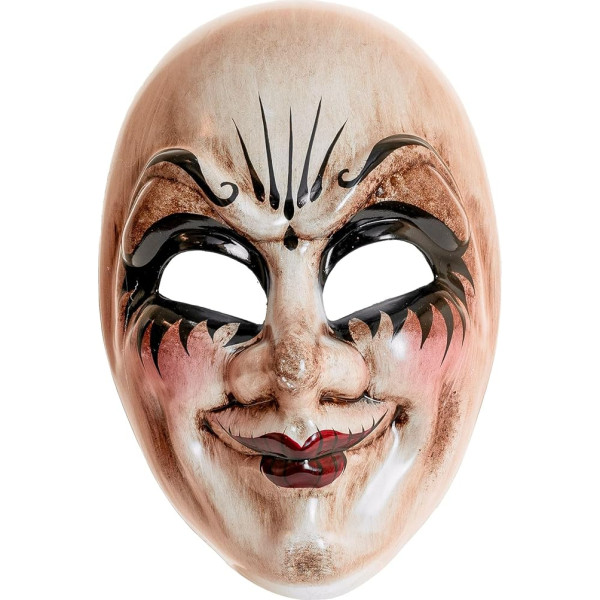 W WIDMANN MILANO Party Fashion - Mask Doll Face Horror Clown Plastic Porcelain Doll Scary Halloween Costume
