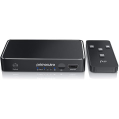 CSL - HDMI Switch 4K 60Hz with Remote Control - 3 in 1 Out - 3 Port Ultra HD Switch - Automatic Switching - Ultra HD 4096 x 2160 - 36-Bit Deep Colour - HDCP