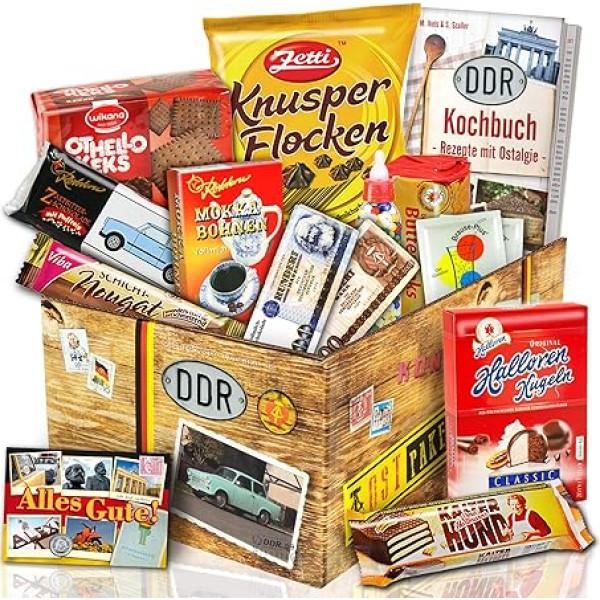 DDR Goods and East German Speciality Products and Sweets, as Gift Sets with Great East German Designs