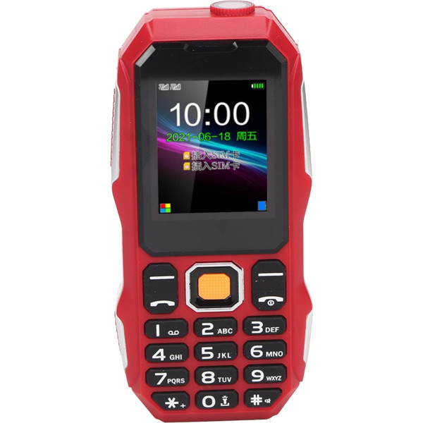 Seniors Mobile Phone Unlocked, 1.8 Inch HD Screen, Large Horn, Mobile Phone, 5800 mAh Seniors Base Phone with Strong Torch (Red)