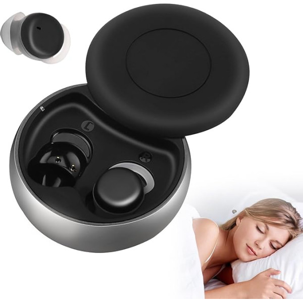 Sleep Bluetooth Headphones, Invisible Mini Headphones, Bluetooth 5.4, IPX6 Waterproof, Specially Designed for People Who Sleep on Their Side / Sleep Disorders (Black)
