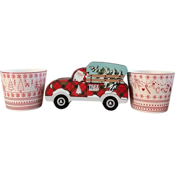 Loran Tee - Gift set, Santa Claus car with 2 cups, loose tea, herbal tea, gift idea, 100 g loose tea, tea set, Santa's sweet cinnamon snail