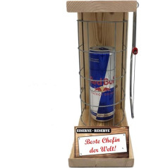 Gift Ideas Christmas Funny for Boss Gift Idea Red Bull Iron Reserve Grid with Emergency Saw Text Red Best Chef in the World Energy Drink (1 x 0.473 L)