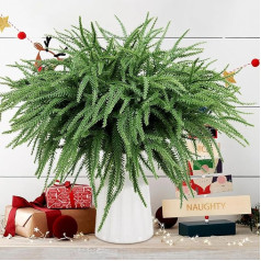 Sadodo Norfolk Pine Branches Christmas Decorations 30 Pieces Artificial Pine Branches Christmas Greenery Stems for Crafts Home Vase Decoration (14