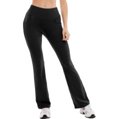 Flared Women's Yoga Pants with Pockets for Yoga Workout Leggings