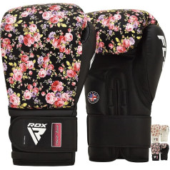 RDX Women's Boxing Gloves, Muay Thai Kickboxing Sparring, Maya Hide Leather Boxing Gloves, Punch Bag Punching Gloves, Kickboxing Gloves, MMA Martial Arts Training 8 10 12 oz