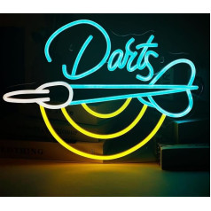 Neonschild, dimmbares Neonlicht, USB-LED-Neonlicht für Wanddekoration, Schlafzimmer, Party, Bar, Club (Darts)