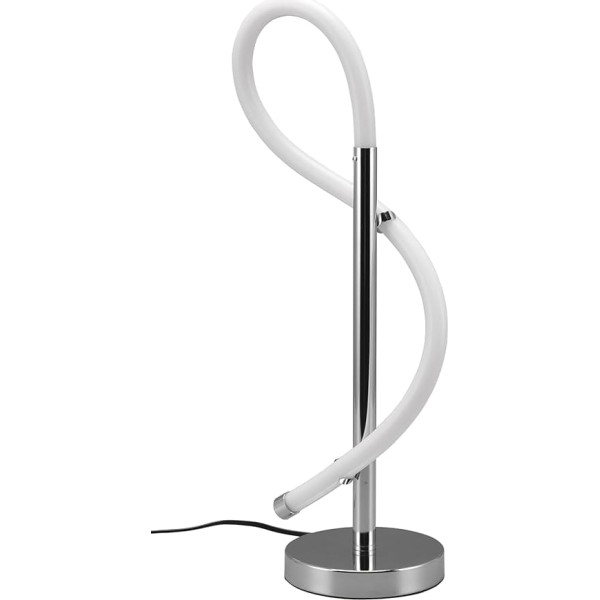 Reality Leuchten Argos R52361106 LED Table Lamp Metal Chrome Plastic White with 10.5 Watt LED