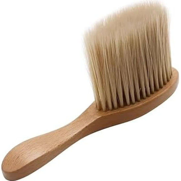 Friseur Nacken Bürste Rasierpinsel for Herren, Barber Neck Duster, weiche Borsten for die Bartpflege, Salonpflege, Heimgebrauch(Brown)
