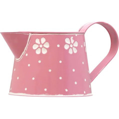 The Happy Garden Gießkanne mit Lippen, verzinkt, langlebige Metall-Wasserkanne für Innen- und Außenpflanzen, präziser Ausgießer, dekoratives grünes Gartenzubehör, 1,5 l Fassungsvermögen (Rosa)