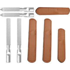Vaguelly 1 Set Maniküre-Nagelfeile: Doppelseitige Nagelfeile aus Edelstahl mit – Maniküre-Puffer-Werkzeuge für Zuhause, Reisen, Männer und Frauen