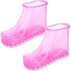 WOONEKY Foot Bath with Foot Soak, Shoes, Pink Plastic Bathtub for Relaxing Foot Care and Massage for Home, Simple and Health Promotion