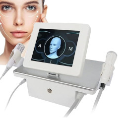 MYFTNP Facelifting-Mikronadel-Hautstraffungsgerät, Mikronadel-Narbenentfernungsgerät Mit 2 Griffen Und 4 Austauschbaren Aufsätzen, Dehnungsstreifenentfernung, Kollagenremodellierung