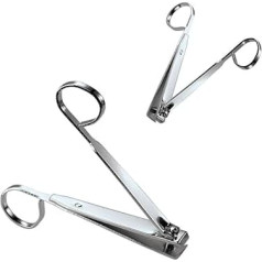 Akoak Cuticle Nippers 2 Sizes Carbon Steel Large Curved Straight Fingernails Toenails Scissors Manicure Pedicure Steel Trimmer