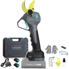 Cecotec TitanCut 3000 Electric Pruning Shears 2 Batteries 21V Brushless Motor Branches up to 30mm Titanium Coated Blades Digital Control Case and Accessories