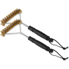 Pack of 2 Brass Grill Brush - Grill Accessories for Gas Grill, Brass Brush Grill, Wire Brush Grill Cleaning, 30 cm