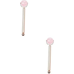 Healeved Jade Roller Massager Septum Piercing Set Massage Roller Face Gua Sha Roller Skin Care Tools Roller Massager for Face Massager Pink Pack of 2