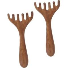 DECOMELODY 2stücke Holzkamm Für Kopfhautmassage Gua Sha Werkzeug Augen-akupunktur-massagegerät Haarkamm Tragbares Massagegerät Für Gesicht Und Kopf