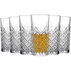 binsakao Highball Glasses Set 6oz 11oz Tall Water Glass Sets - Glassware for Bar, Mixed, Cocktail, Juice, Mojito, Iced Tea
