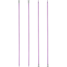 sourcing map 4 Pack Aluminum Knitting Needles 4mm Size 6 Single Pointed Knitting Needles 34cm Length Metal Weaving Tool for Handmade Projects DIY Purple