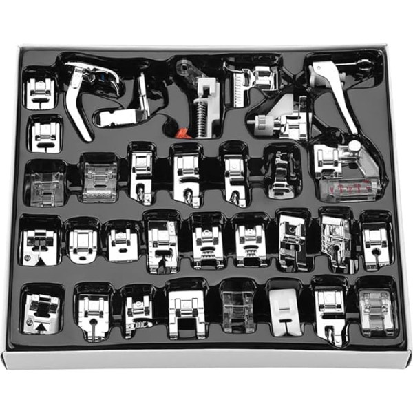 32 Pieces Fdit Professional Sewing Machine Presser Feet Set Woman Sewing Presser Foot Set Sewing Machine Presser Feet Set Brother Singer and Other Household Multi-function Sewing Machine Reusable