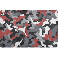 SyXIOP Dekorativer Camouflage-Teppich, für den Außenbereich, rutschfest, Gummi, waschbar, 81,3 x 50,8 cm, Küchenmatte für Eingang, Wohnzimmer, Balkon, Küche
