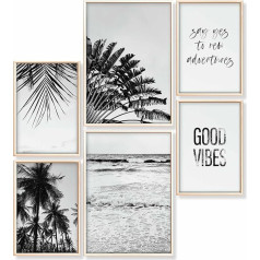 Heimlich® Premium Poster Set Without Picture Frame, Stylish Set With Matching Pictures as Living Room Decoration, 2 x DIN A3 and 4 x DIN A4, Approx. 30 x 42 cm and 21 x 30 cm. 